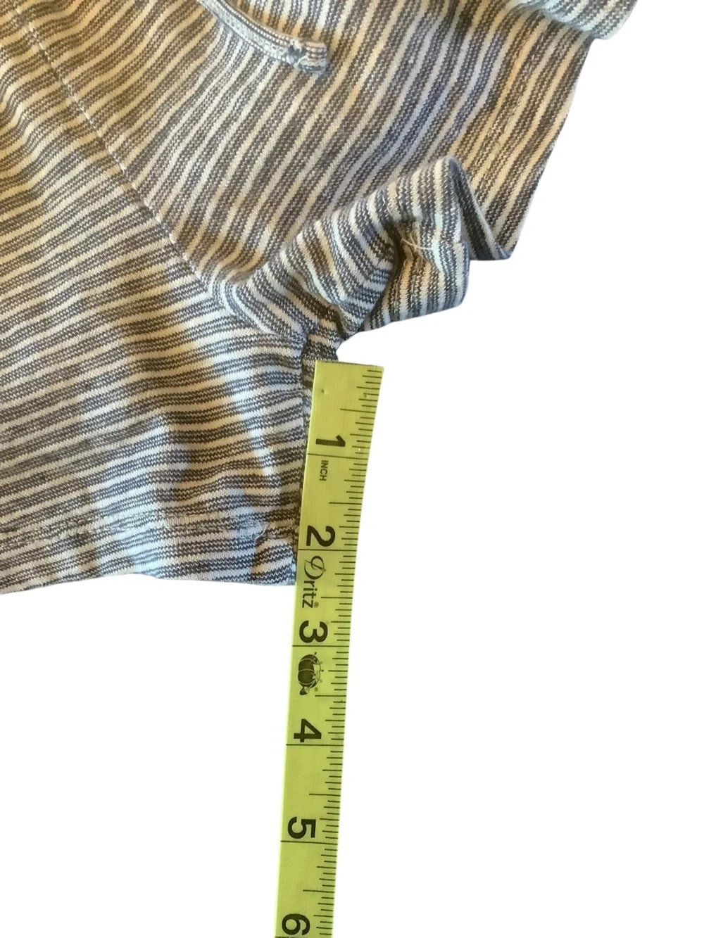 prAna Striped Romper XS Gray White Casual Lounge Travel Summer One Piece - Picture 6 of 6